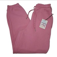 Juicy Couture Womens Joggers Sweatpants Embellished Rhinestones Pink Size M NWT