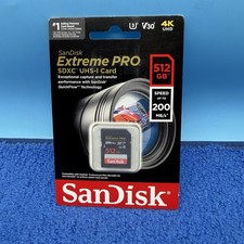 SanDisk Extreme PRO 512 GB Class 3/UHS-I U3 V30 SDXC SDSDXXD512GANCIN