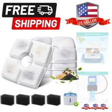 4-Pack Cat Water Fountain Filter Replacement  4-Pack Pre-Filter Sponges for ...