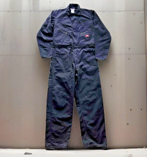 Dickies Coveralls Long Sleeve Mechanic Men's Deluxe Blend Work Black 42 TL