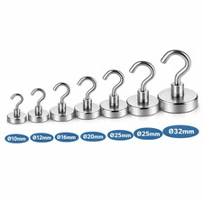 Aimant crochet Ø10/12/16/20/25/32/36 mm aimant en pot néodyme avec trou...