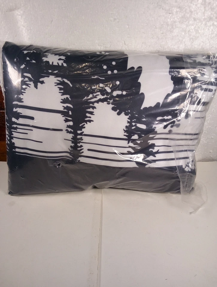 Funda nórdica ambesonne cabina diseño king blanco y negro Foto 3 de 4