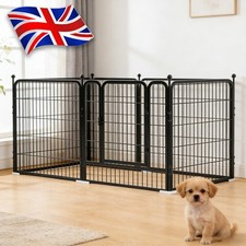 Heavy Duty Metal Puppy Dog Cat Play Pen Run Enclosure Indoor/Outdoor Run Cage