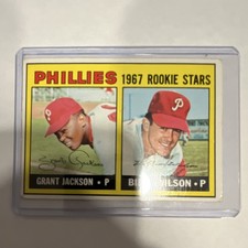 1967 Topps Grant Jackson Billy Wilson #402 - Phillies Rookie Stars Baseball Card. rookie card picture