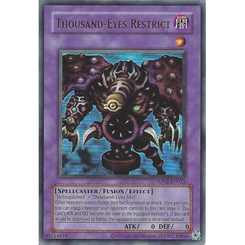 RP02-EN021 Thousand-Eyes Restrict : Ultra Rare Card : Unlimited : YuGiOh TCG