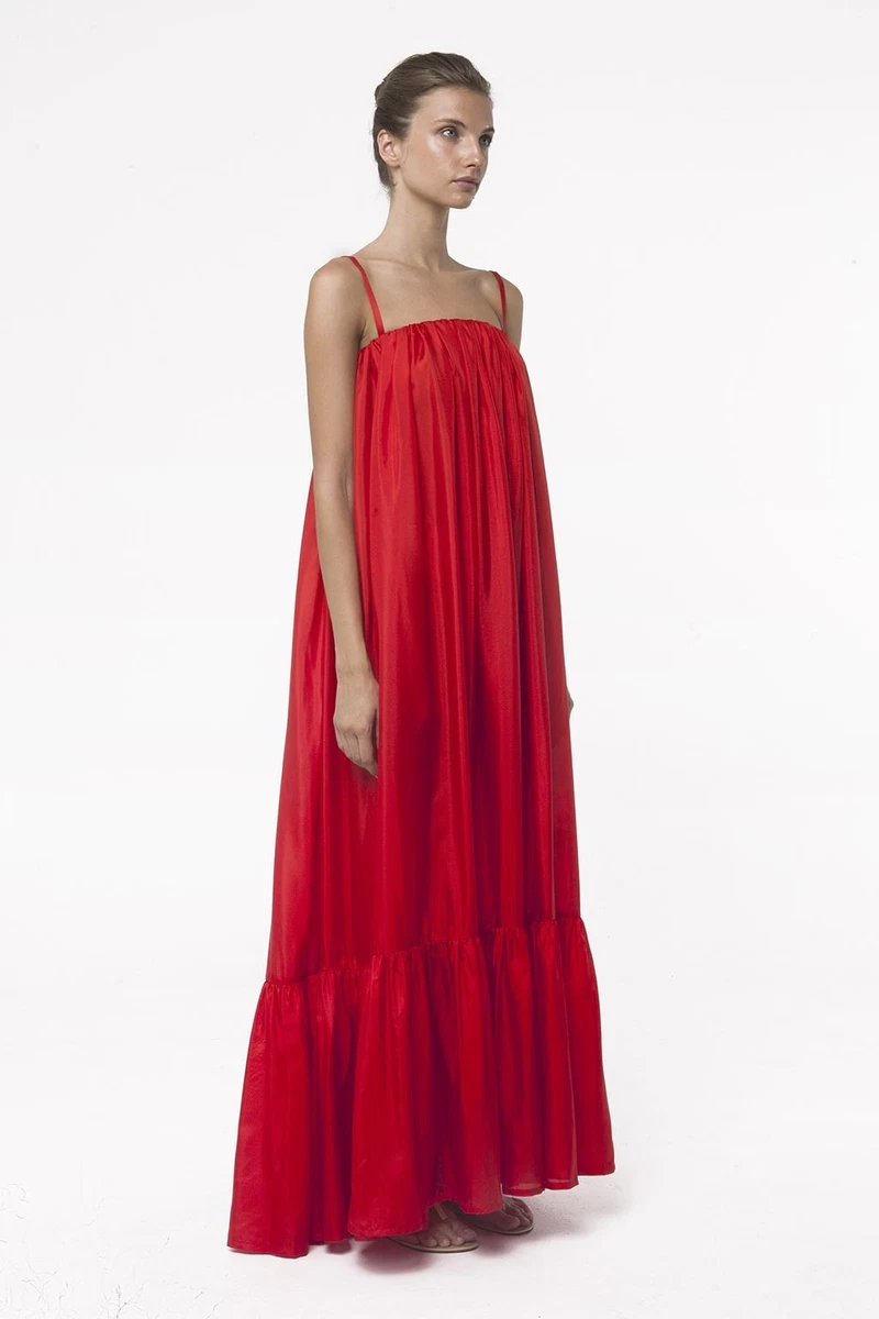 Silk Red Dresses for Women for sale