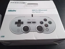 8BitDo - SN30 Pro Wired Controller for Switch and Windows - Gray- NEW
