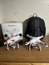 (2) DJI Phantom 3 Standard/Advanced Quadcopter Camera Drones - White