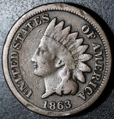 1863 INDIAN HEAD CENT - VG VERY GOOD