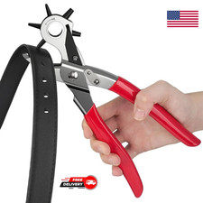 Leather Hole Punch Tool - Multi Size Punch for Belts Leather - Belt Punch f...