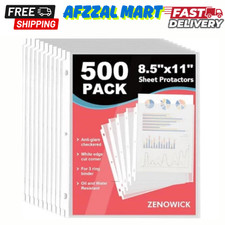 500 Pack Sheet Protectors 8.5 x 11 inch Clear Page Protectors for 3 Ring Binder,