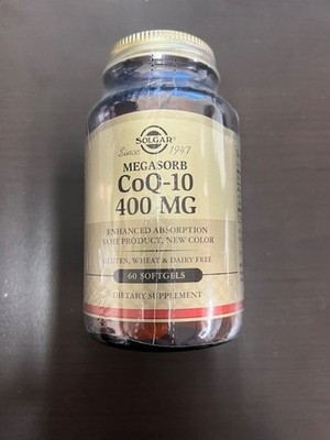 Solgar Megasorb CoQ-10 100 mg 60 Softgels Sealed Exp 09/2027