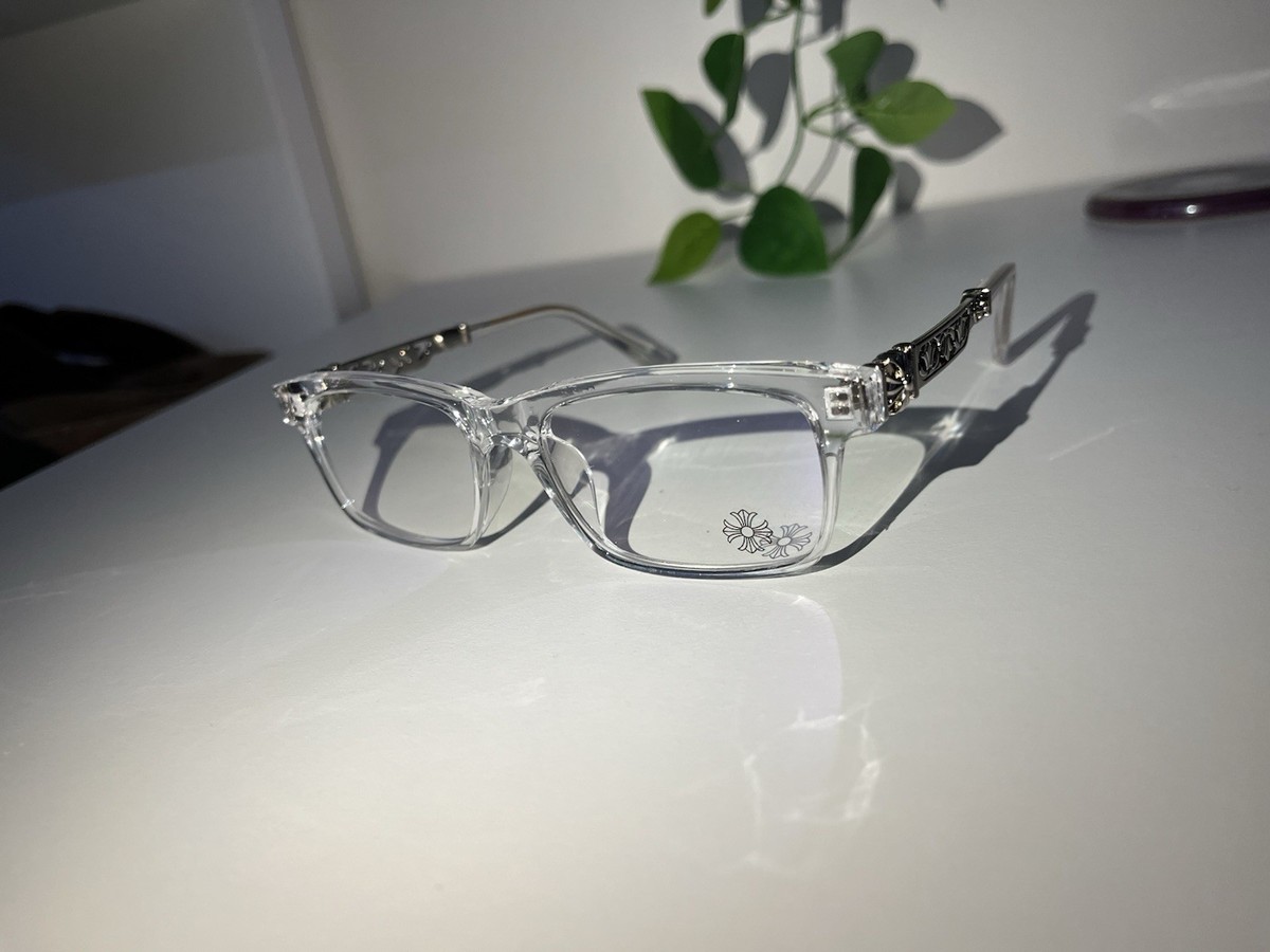 Chrome Hearts Designer Clear Frame Blue Light Glasses - Unisex | eBay