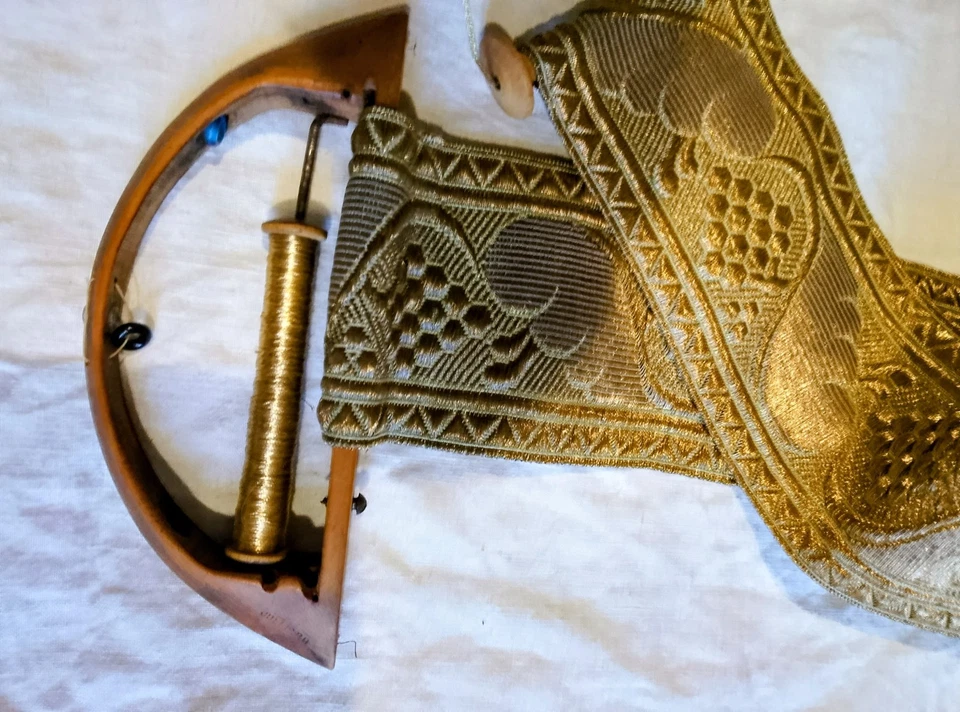 Antique Canette Navette Ruban 61 Bobine LYON FRANCE Croix Rousse Métier à Tisser - Photo 4/4