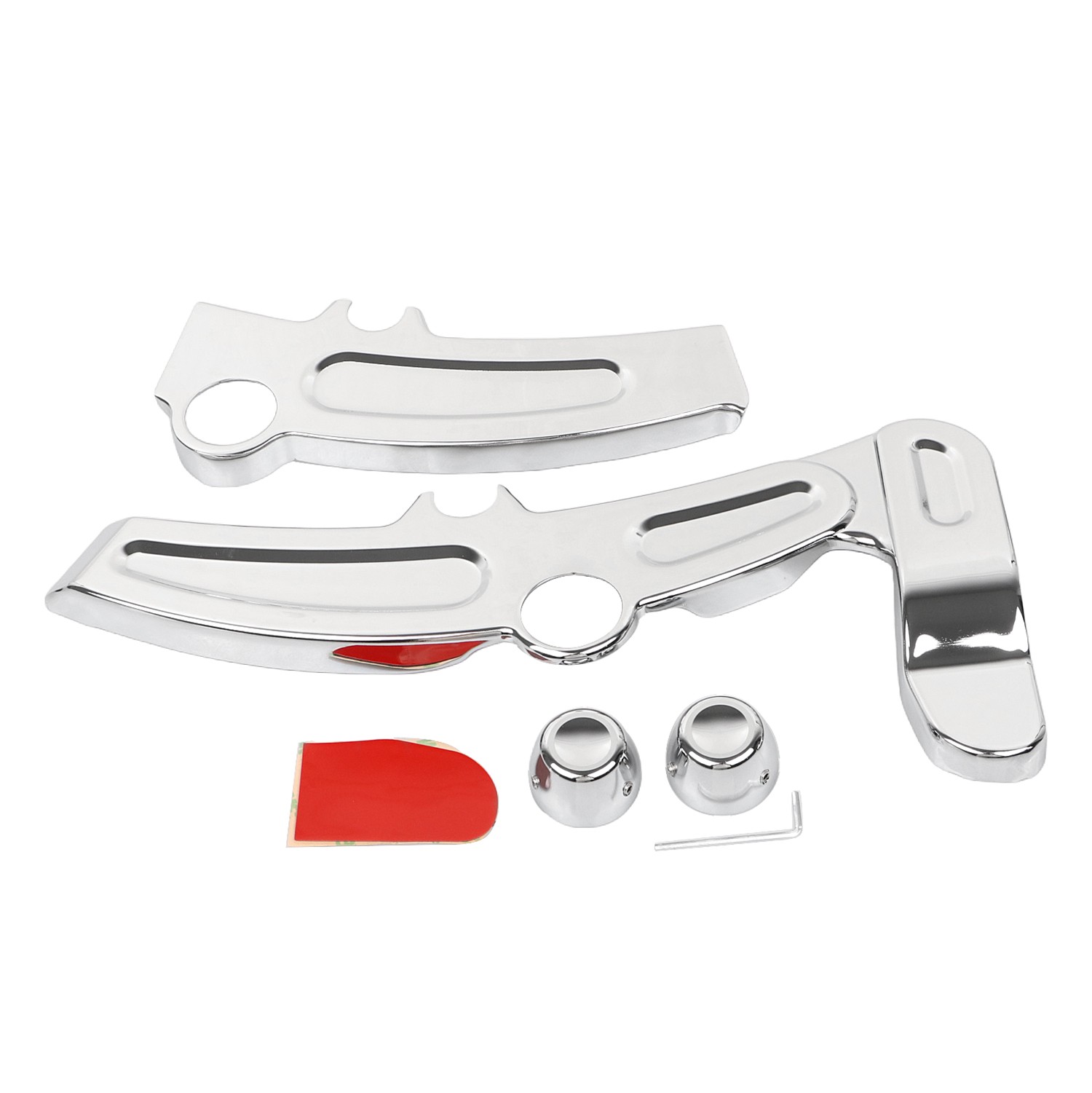 Chrome Left & Right Boomerang Frame Covers For Harley Heritage Softail 2008-2017