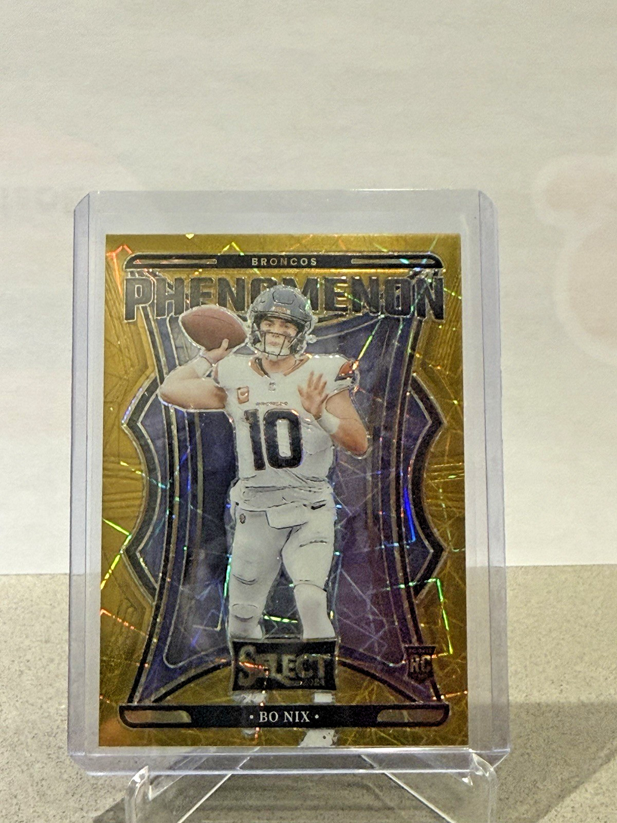 2024 Panini Select - Phenomenon Bo Nix GOLD /10 #4 (RC)