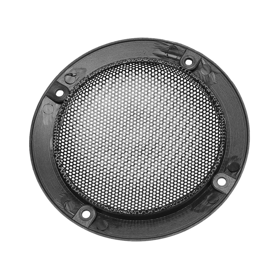 Cubierta de parrilla 4" malla decorativa círculo subwoofer protector protector negro Foto 3 de 4