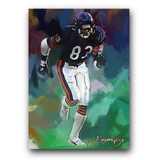 Willie Gault Art Card Limited 22/50 Edward Vela Signed (Chicago Bears)