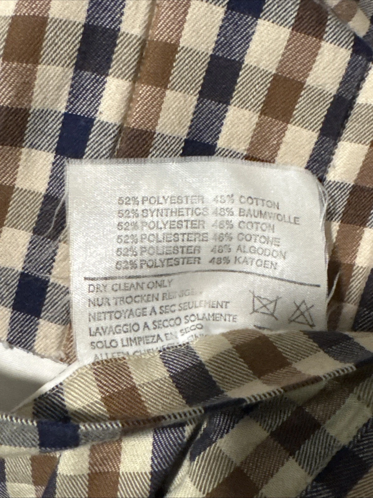 Vintage Aquascutum LondonMade in England Quilted JacketBeige Check Lined - product detail image 16