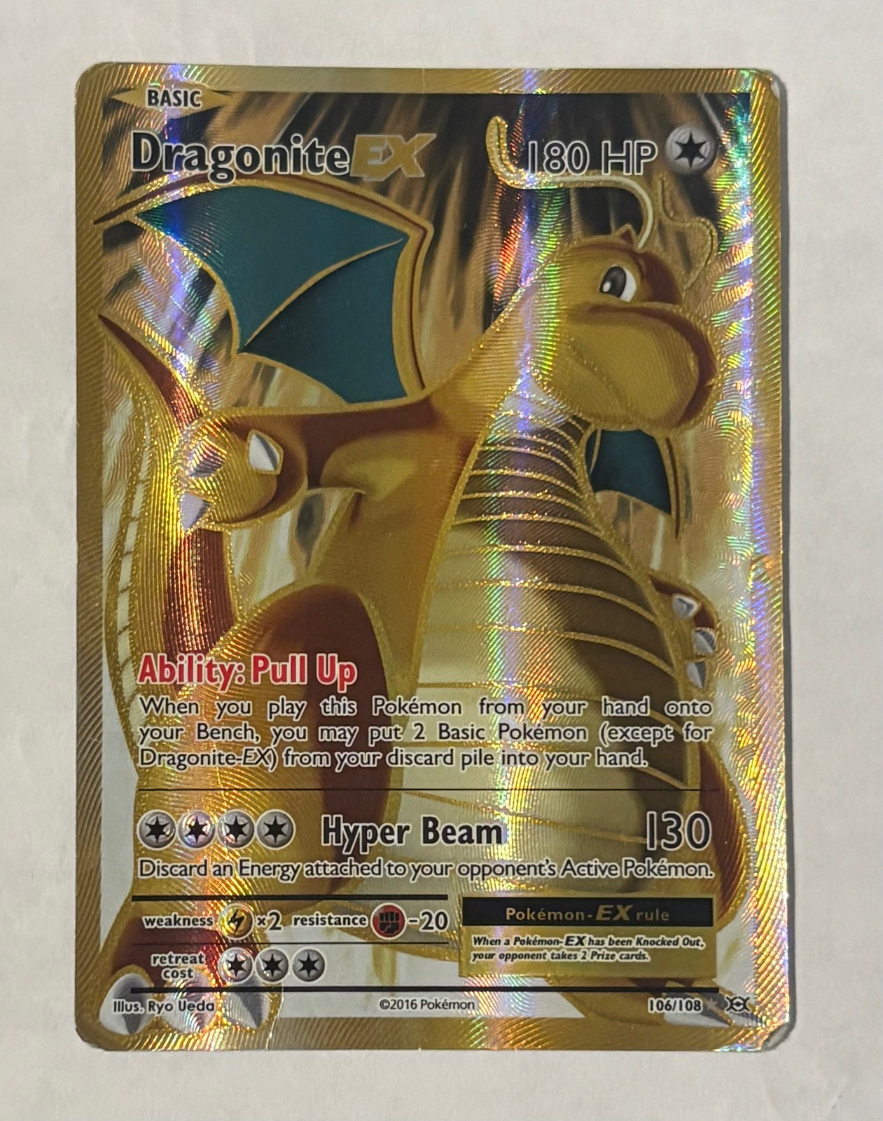 Dragonite EX (Full Art) 106/108 Evolutions MP