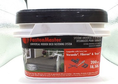 FASTENMASTER FMTHDCLIP-200 UNIVERSAL HIDDEN DECK FASTENING SYSTEM BLACK 200-SF