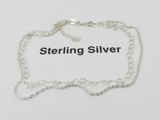 Giani Bernini Double Row Heart Ankle Bracelet in   Sterling Silver