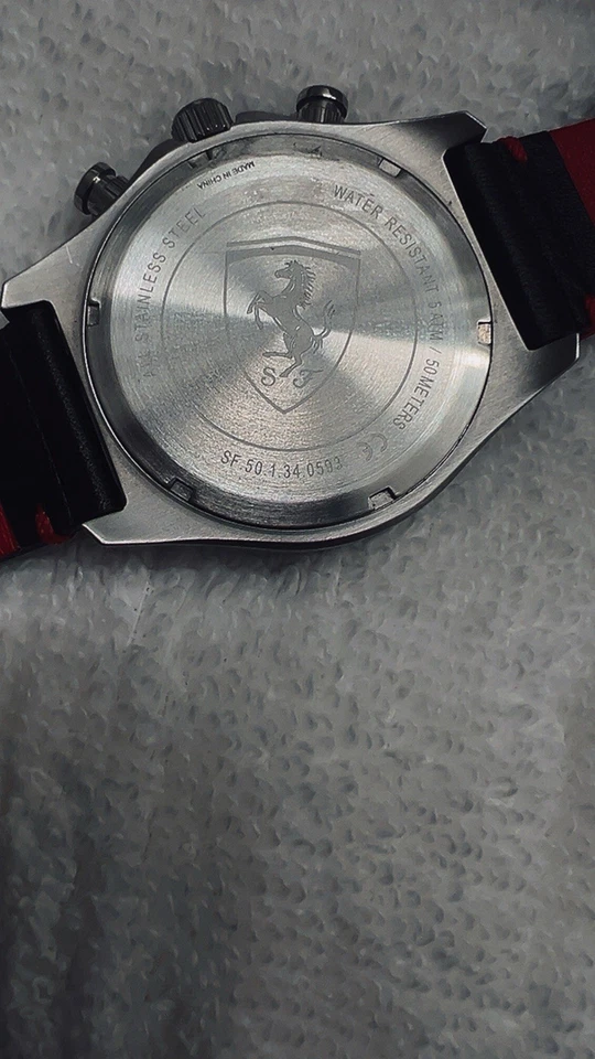 Reloj cronógrafo Ferrari Scuderia Pilota EVO de acero inoxidable para hombre Foto 4 de 4