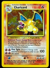 Carta Pokemon Charizard Holo #4/102 NM/VLP Set Base