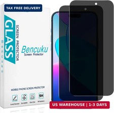 2 Pack Privacy Screen Protector for iPhone 17 Pro Max  Anti Spy Tempered Glass,