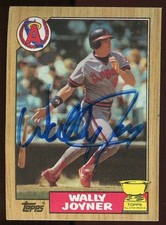 Wally Joyner Autographed 1987 Topps card #80 All Star Rookie Cup Angels