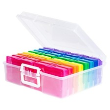 Transparent 4" x 6" Photo Cases and Clear Craft Keeper with Handle, 16 Inner ...
