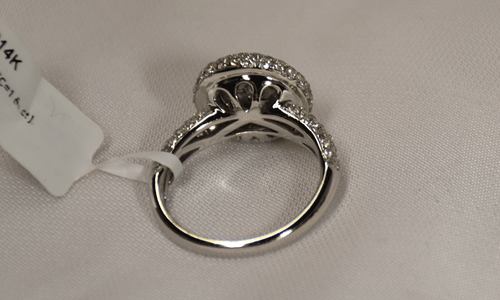 Anello scintillante in oro bianco 14 carati con diamanti TW da 1,50 carati - Foto 2 di 5