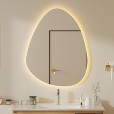 Irregular LED Bathroom Mirror with Lights,Asymmetrical Led Bathroom Vanity Mirro