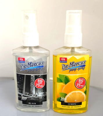 BLACK LEMON AROMA Pump Spray High QUALITY AIR FRESHENER DISCRET PERFUME 2x 75ml