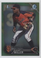 2016 Bowman Chrome Prospects Green Refractor 60/99 Jalen Miller #BCP206 0h9f