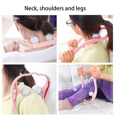 Dual Trigger Point Neck Massager Shiatsu Neck Massager Ergonomischer Griff D BAK