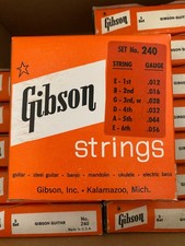 1950's Vintage Gibson Hand Made Guitar Strings Complete Set No 240