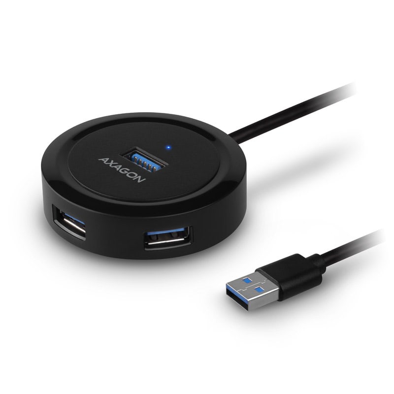 AXAGON HUE-P1A USB-A-Hub 4x USB 3.0 externe Stromversorgung 30 cm 0,3 m