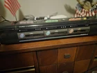 YORX Triple Cassette Boombox AM/FM Stereo Recorder Player Black Speed Dubbing
