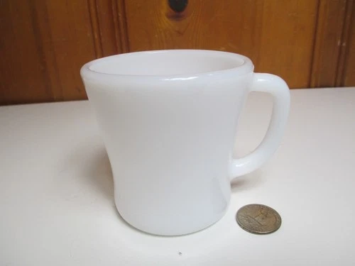 Vintage Federal Milk Glass 8oz White Coffee Cup Mug Heat Proof USA