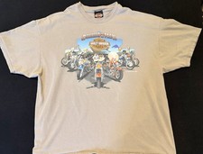 Harley Davidson Looney Tunes 2000 Men's Sz 2XL Running With The Pack T-Shirt Vtg