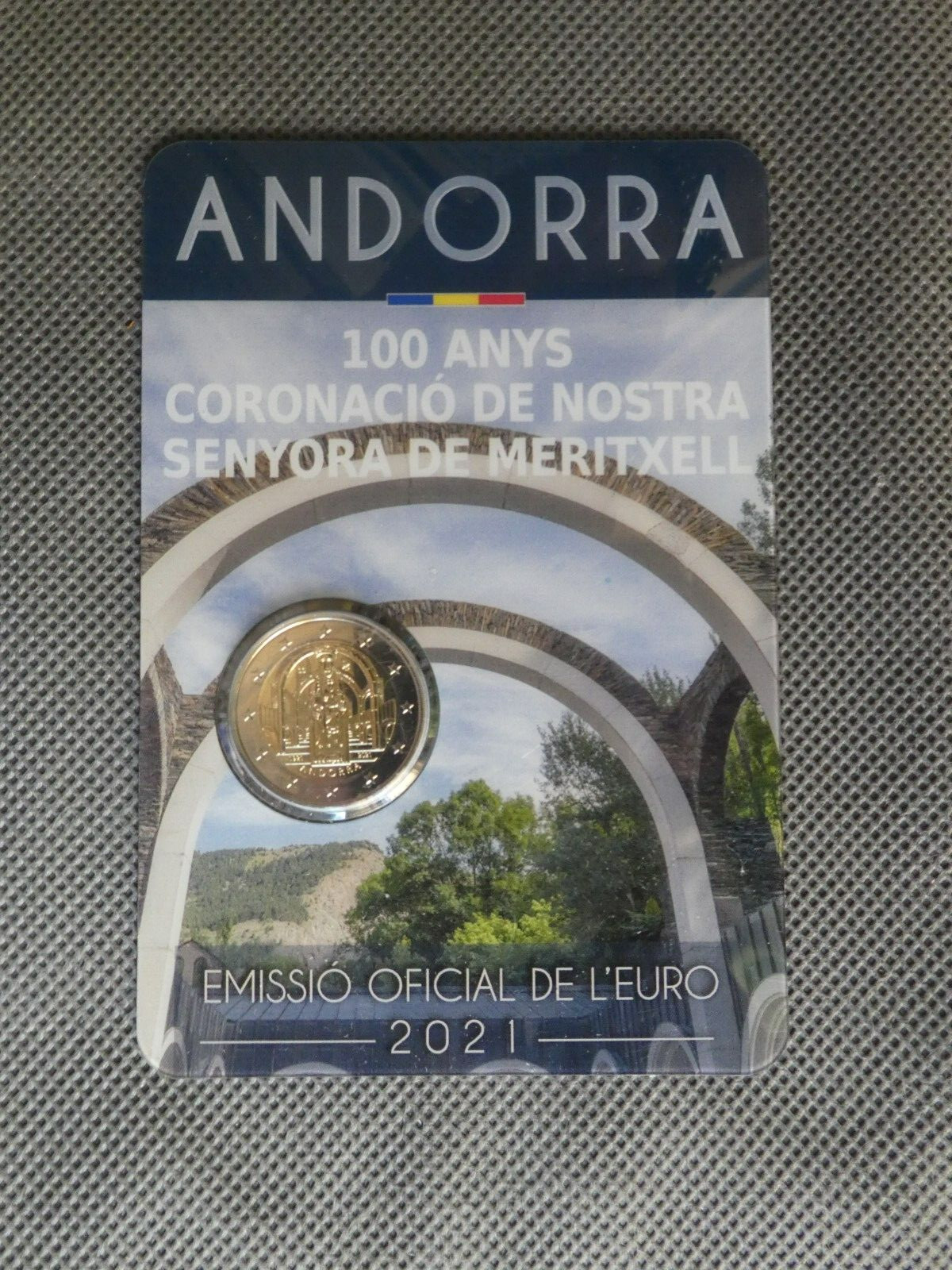 Pièce de 2 euros commémorative 2021, Andorre, couronnement Lady Meritxell,...
