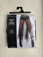 NEW Sheer Long Skirt Gothic Witch Dress Halloween Adult Costume Accessory Sz S/M