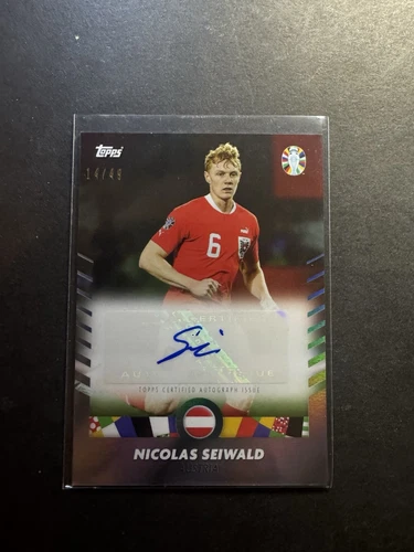2024 Topps UEFA Euro Mourinho Platinum /49 Nicolas Seiwald Auto Austria