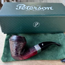 Peterson Sherlock Holmes Sandblasted Hansom P-Lip Tobacco Pipe - New