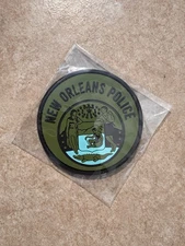 New Orleans Police Patch PVC Subdued Olive Green, Brand New