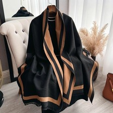 Warm Luxury Cashmere Scarf for Women Plain Color Shawl, Wrap, Winter Foulard