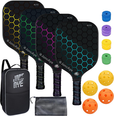 Joncaye Pickleball Paddles Set of 4 or 2, USAPA Approved Fiberglass Rackets with