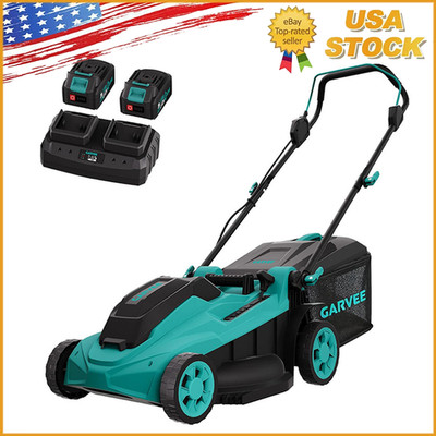 17 Inch Cordless Lawnmower Battery Powered Electric 2-in-1 Brushless Lawn Mower