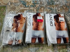 New 2 Pack DKNY HIP TRUNK WHITE CLASSIC Men  s Size M